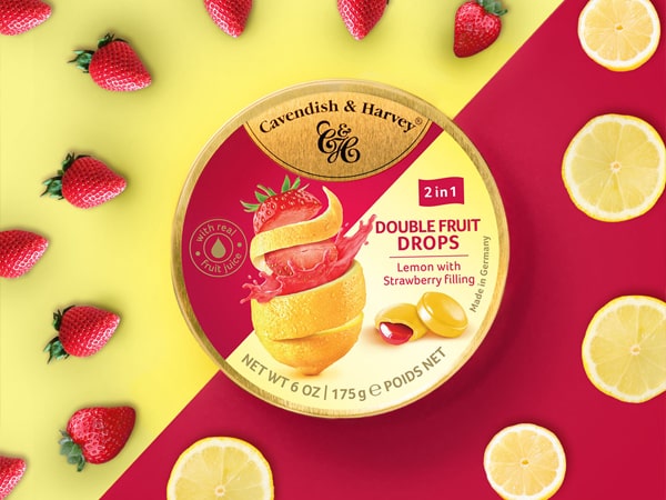 Was ist das Besondere an Double Fruit Drops - Lemon with Strawberry Filling?