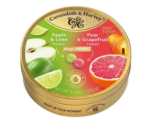 Fruit Fusion Drops - Apple&Lime / Pear&Grapefruit, 130g